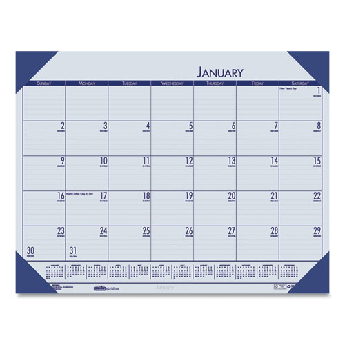 house-of-doolittle-ecotones-recycled-monthly-desk-pad-calendar-18-5-x-13-ocean-blue-sheets-corners-black-binding-12-month-jan-to-dec-2023-walmart-com