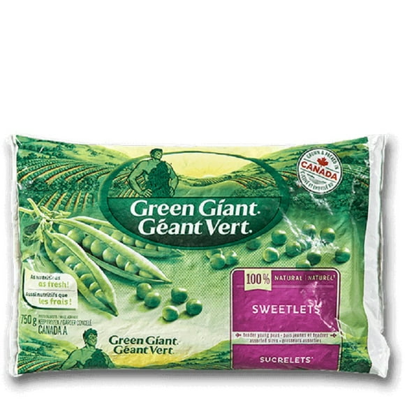 Green Giant Pois Sucrelets* Congelés. Cultivé et emballé au Canada
