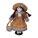 thumbnail image 1 of Figura de muñeca de porcelana con soporte, bellamente elaborada, regalo para niñas y mujeres. Marrón, 1 of 9