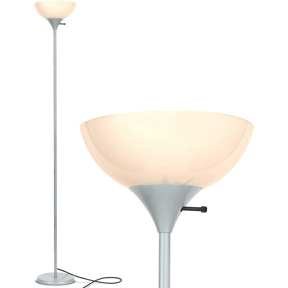 Brightech Sky Dome 72 in. Silver Torchiere LED Floor Lamp