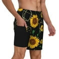 thumbnail image 3 of Haiem Flower (2) Mens Swim Trunks with Compression Liner 2 in 1 Swimming Shorts Stretch Swimwear Quick Dry,Board Shorts-Medium, 3 of 9