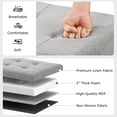 thumbnail image 5 of Topbuy Light Grey Storage Ottoman Fabric Folding Storage Chest W/ Divider Bed End Bench, 5 of 9