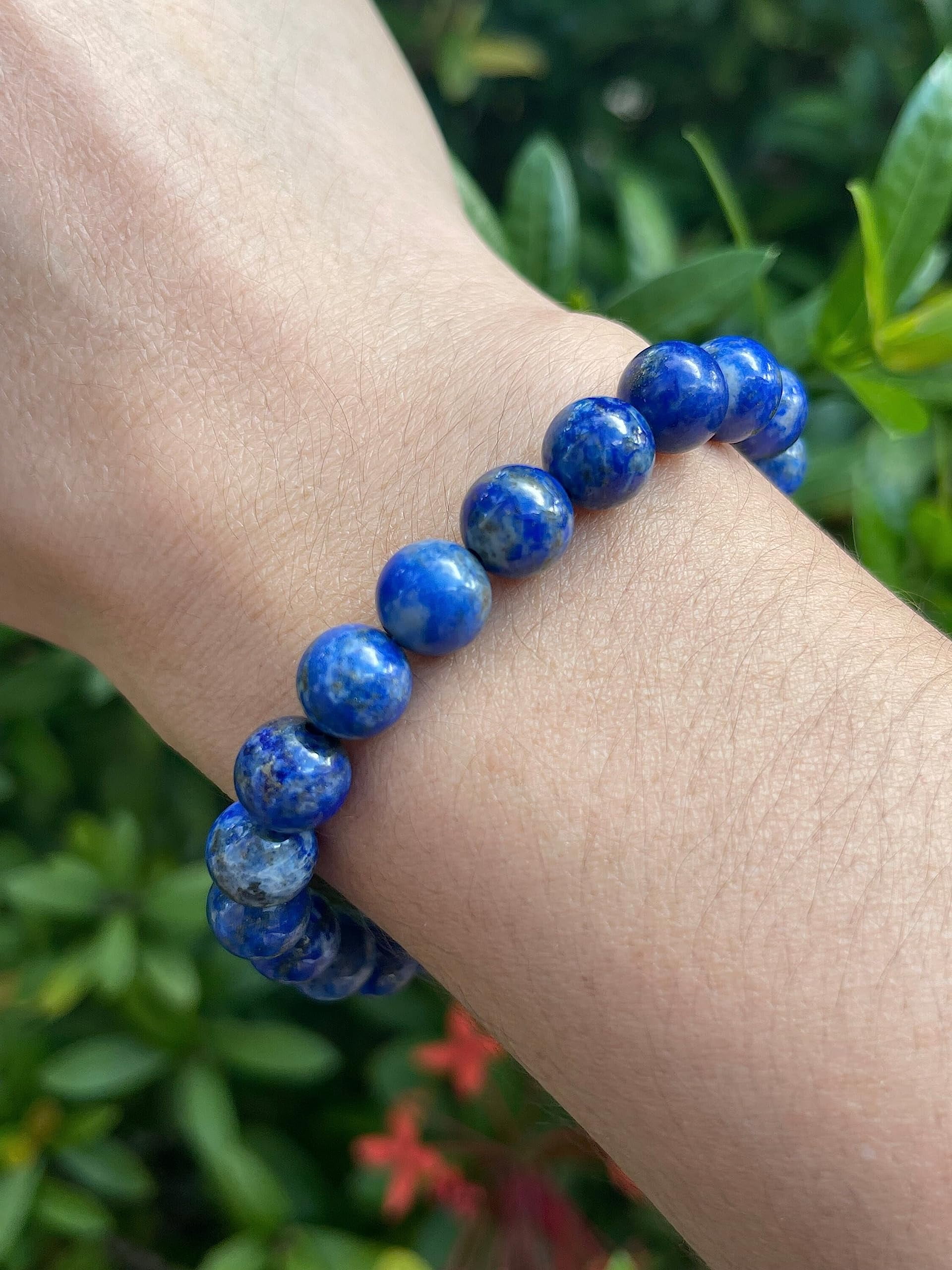 Lapis Lazuli Crystal Bead Bracelet 8mm, Wholesale Genuine Lapis Lazuli Stretch Gemstone Bracelet, Gift for Men & Women (2)