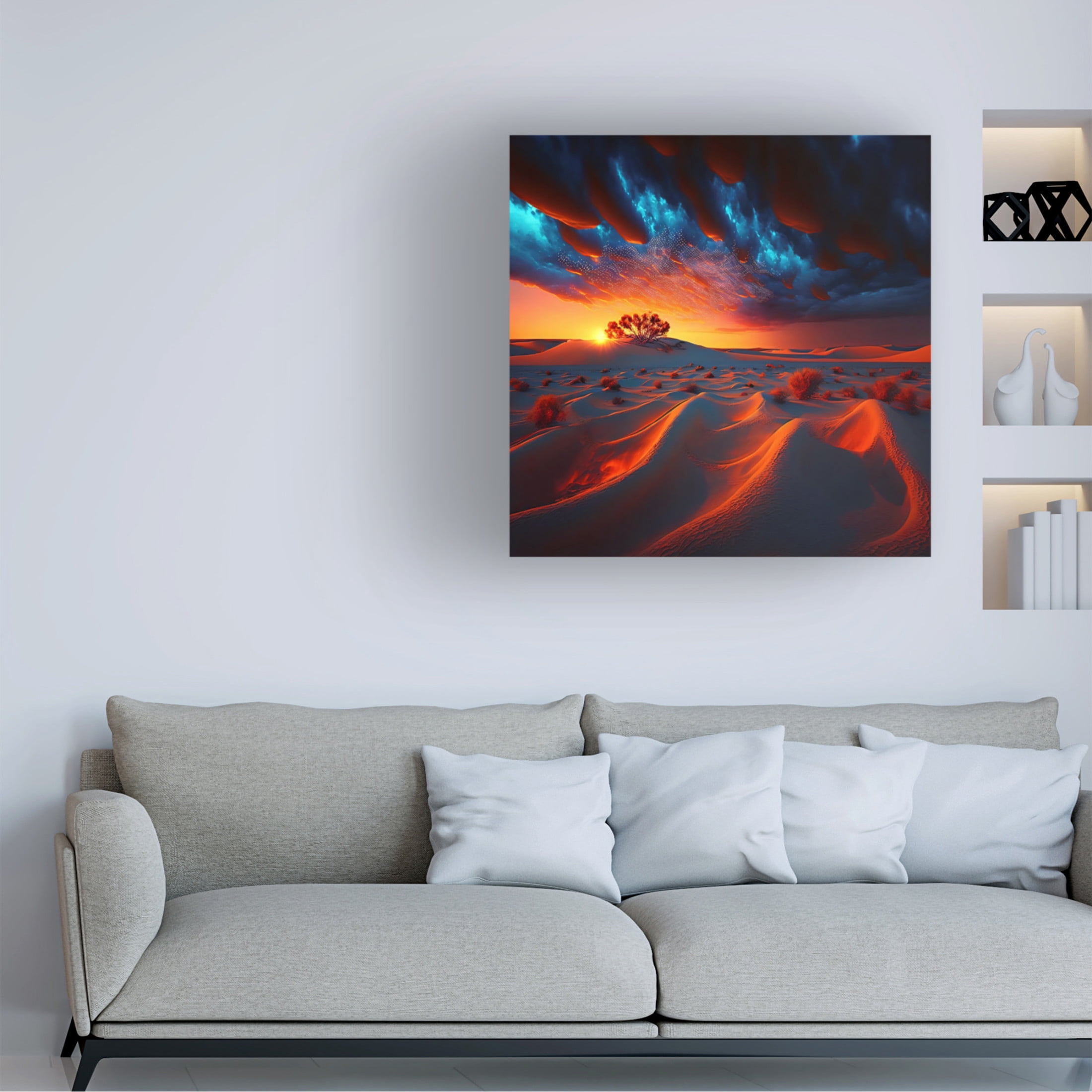 Canvas Wall Art - Ray Heere 'Desert Of Dreams 9' Wall Art for Living Room, Bedroom, or Office Décor by Trademark Fine Art - 35 x 35 Inches