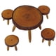 thumbnail image 3 of Juego de mesa y sillas para casa de muñecas en miniatura, mesa de comedor redonda de madera para casa de muñecas, mesa de comedor redonda para casa de muñecas, silla de co, 3 of 14