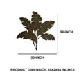 thumbnail image 3 of Benzara 97920 Large Plam Leaf Metal Wall Decor Sculpture New, 3 of 5