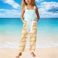 thumbnail image 5 of BOOMNY Girls Jumpsuits Ice Cream Graphic Sleeveless Spaghetti Strap Romper for Kids Soft Jumpsuit With Pockets, 5 of 6