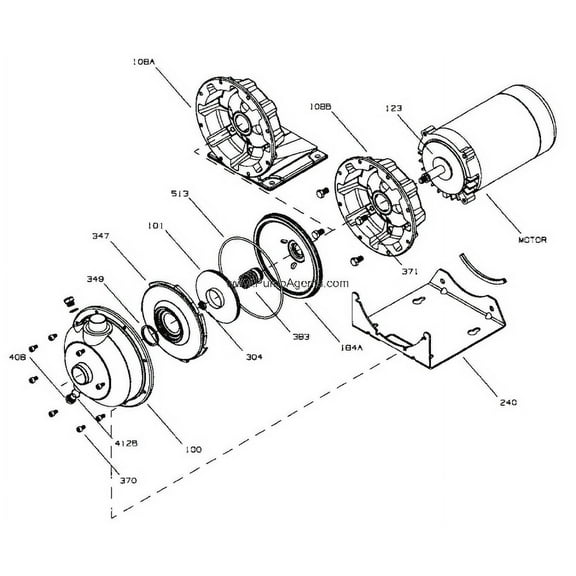 Goulds 1K205, Motor Adapter Fits SJ Models