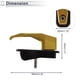 thumbnail image 4 of Gancho colgante para motocicleta Rectángulo Soporte para casco de motocicleta Equipaje Bolsa para scooters bicicletas Aleación de aluminio Amarillo 1 juego Tornillo Llave hexagonal, 4 of 7