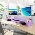 thumbnail image 4 of ANHXN desktop organizer and accessories, monitor stand with drawers and pen holders, office supplies desktop accessories, and workspace desktop organizer, 4 of 8