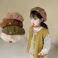 thumbnail image 5 of Boina para niños, niñas y niños, gorra plana, invierno y otoño, 5 of 5