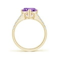 thumbnail image 2 of ANGARA Natural 2.18 Ct. Amethyst with Diamond Classic Ring in 14K Yellow Gold for Women (Ring Size: 11.5), 2 of 10