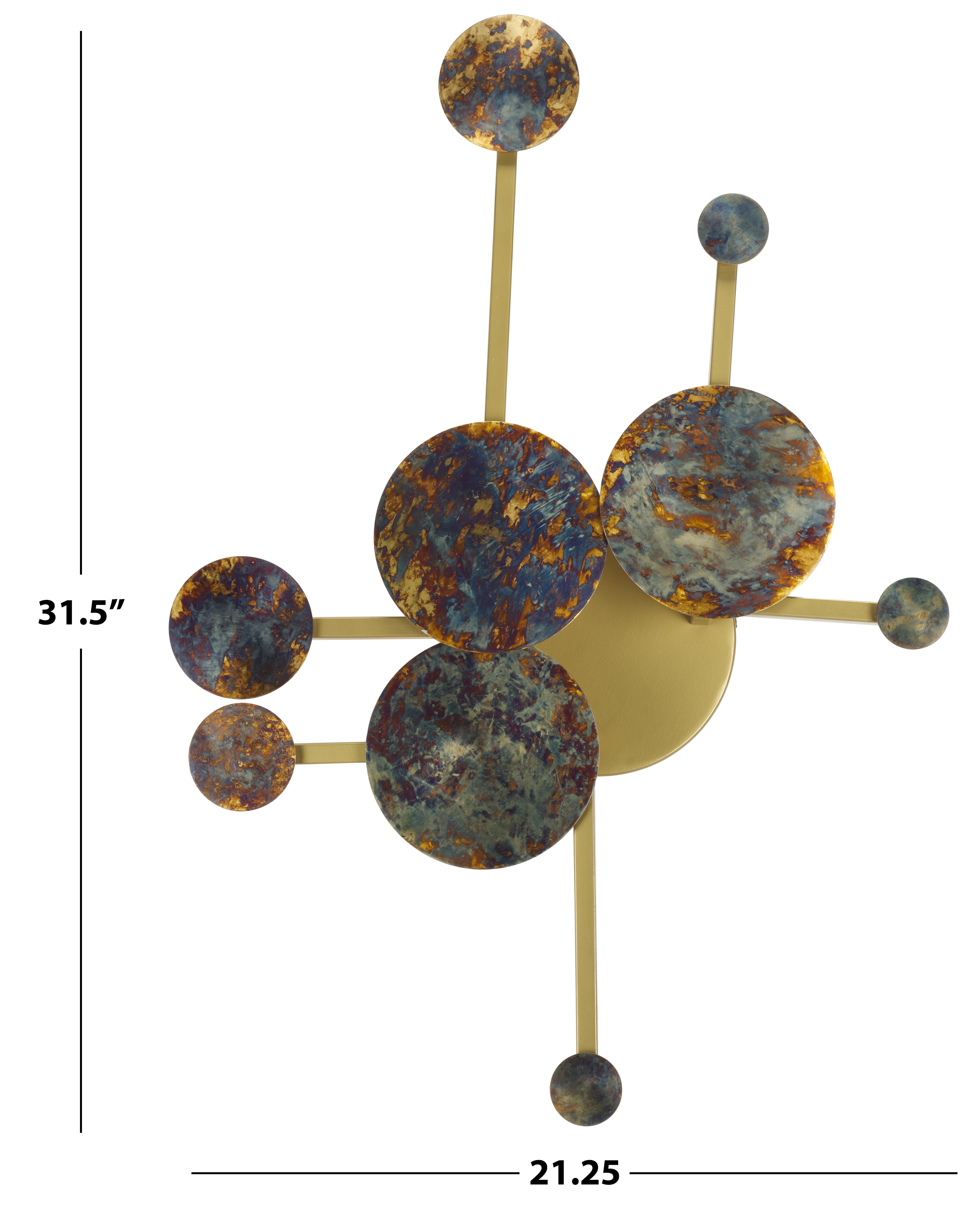 Safavieh Ralsei Modern Antique Brass Iron Wall Décor