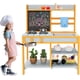 thumbnail image 1 of Outdoor madera mud kitchen set niños: a montessori learning playset see-through planter, removable sink, faucet, chalkboard, almacenamiento estantes, pretend stove, y chef pot set toddlers age..., 1 of 7