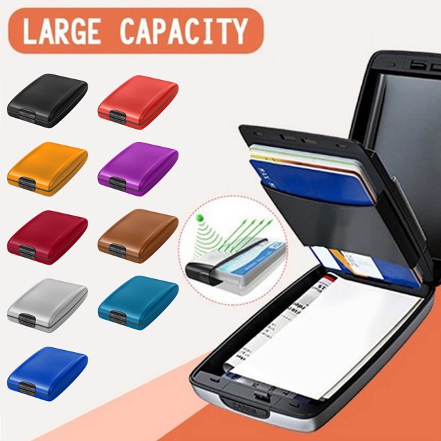 Iumwxz Organizers and Storage Credit Card Aluminium Case I Card I Card Rfid Nfc Protection I Card Made of Aluminium I Card Storage Dresser Shelf Cabinet Gold Metal Up to 45% off