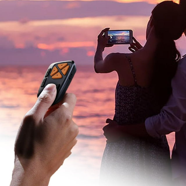 Control remoto con desplazamiento, cambio de fotos y videos, cambio de páginas de novelas, cambio de novelas silencioso para teléfonos inteligentes Negro
