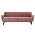 thumbnail image 4 of Tufted Sofa, Velvet, Pink, Modern Contemporary Urban Design, Living Lounge Room Hotel Lobby Hospitality, 4 of 7
