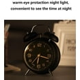 thumbnail image 3 of Reloj despertador con doble campana, tono mecánico extra fuerte, carcasa esmerilada, retroiluminación, reloj de escritorio sin ruido para oficina en casa (negro) ER, 3 of 5