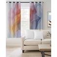 thumbnail image 2 of Pink Yellow Blue Abstract Blackout Curtains 63 Inches Long for Bedroom, Modern Art Wave Thermal Insulated Room Darkening Black Out Window Curtain Panels Grommet Drapes for Living Room, 2 of 8