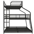 thumbnail image 6 of Metal Twin XL/Full XL/Queen Triple Bunk Beds Frame with Long and Short Ladder & Full-Length Guardrail, Space-Saving, No Box Spring Needed, Noise Free, 6 of 7