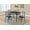 Black#99, variant on Dining Sets Dining Table Set, 3pcs Set, Small, 35" Drop Leaf, Kitchen, Black Metal, Grey Laminate, Contemporary, Modern,Kitchen Sets