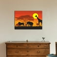 thumbnail image 2 of wall26 - African Savanna Sunset Canvas Wall Art - Wild Animals and Acacia Tree on African Savannah at Sunset - Gallery Wrap Modern Home Art | Ready to Hang - 16x24 inches, 2 of 3