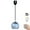 Blue, variant on Kiven Battery Operated Pendant Light with Remote Control, Rechargeable Hanging Pendant Light Adjustable Height with Grey Glass Globe for Bedroom Kitchen Bar Living Room(1-Light)
