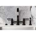 thumbnail image 3 of Kingston Brass KS8265DKLBS Kaiser Two-Handle 4-Hole Deck Mount Bridge Kitchen Faucet with Brass Side Sprayer in Oil Rubbed Bronze, 3 of 8