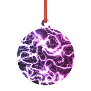 Giroia Blue Lightning for Acrylic Christmas Pendant for Christmas Tree Winter Holiday Xmas Gift for Women Men Hanging Ornament 3"-Round Shape