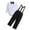 Black, variant on Povozer Toddler Boy Dress Clothes Outfitt,Baby Boy Clothes Set Infant Tuxedo Long Sleeve Gentleman Suit Outfits Suspender Pants Bowtie Boys Fashion Size 0-6 Months,Black