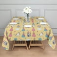 thumbnail image 3 of Yellow Princess Castle Unicorn Pattern Square Tablecloth,Waterproof Square Table Cover,Wipeable Spillproof Washable Table Cover for Home Kitchen Party Decor 52"x52"(132x132cm), 3 of 6
