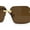 Gold Brown, variant on Mens Luxury Rimless Pimp Baller Rectangle Sunglasses Gold Brown