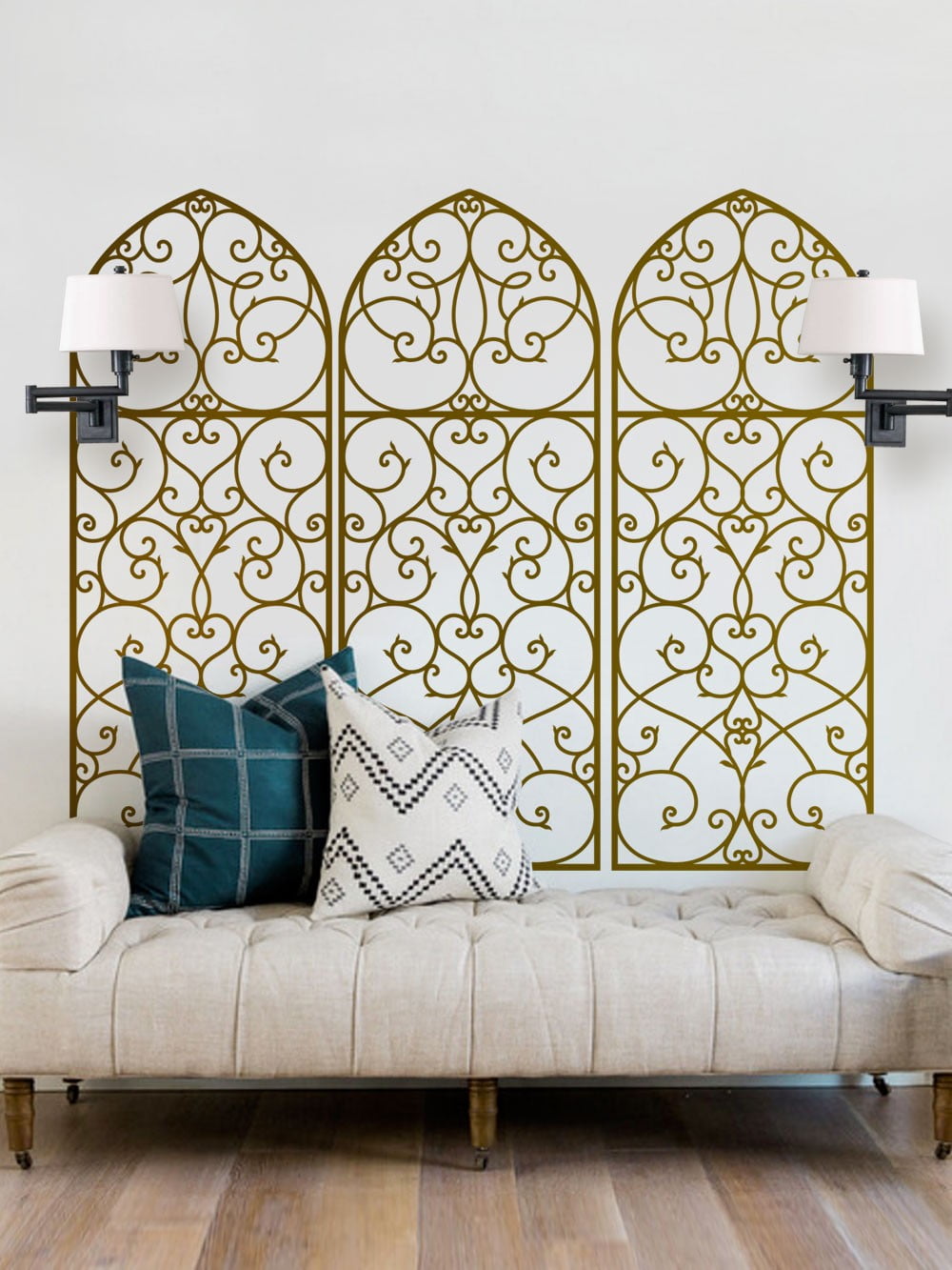 Decorative Panel Wall Decal Gold Metallic