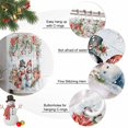 thumbnail image 6 of Christmas Shower Curtain, Snowman Poinsettia Leaves Balls Wooden Grain Waterproof Fabric Shower Curtains with 12 Hooks, Bathroom Curtain Set for Bathroom Accessories Decor, 60 x 72 Inches, 6 of 9