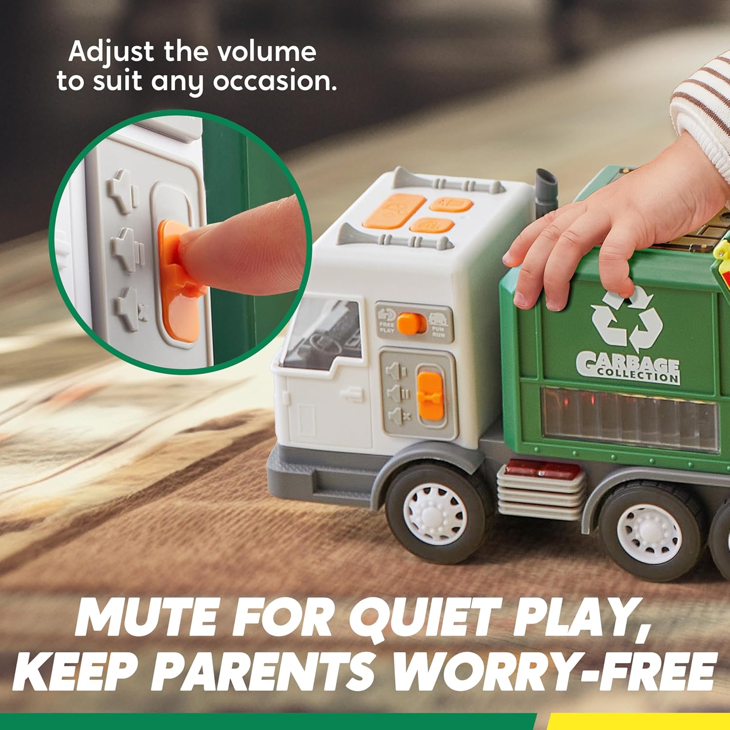 Joyfy LED Garbage Truck, Bump & Go with Lights, Sounds & Hatch photo 4