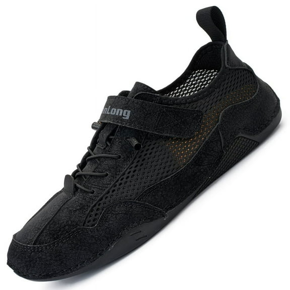 Spring Summer New Men's Casual Sneakers Male Hollow Loafers Breathable Mesh Leather Flats Driving Shoes Comfort Walking Shoes