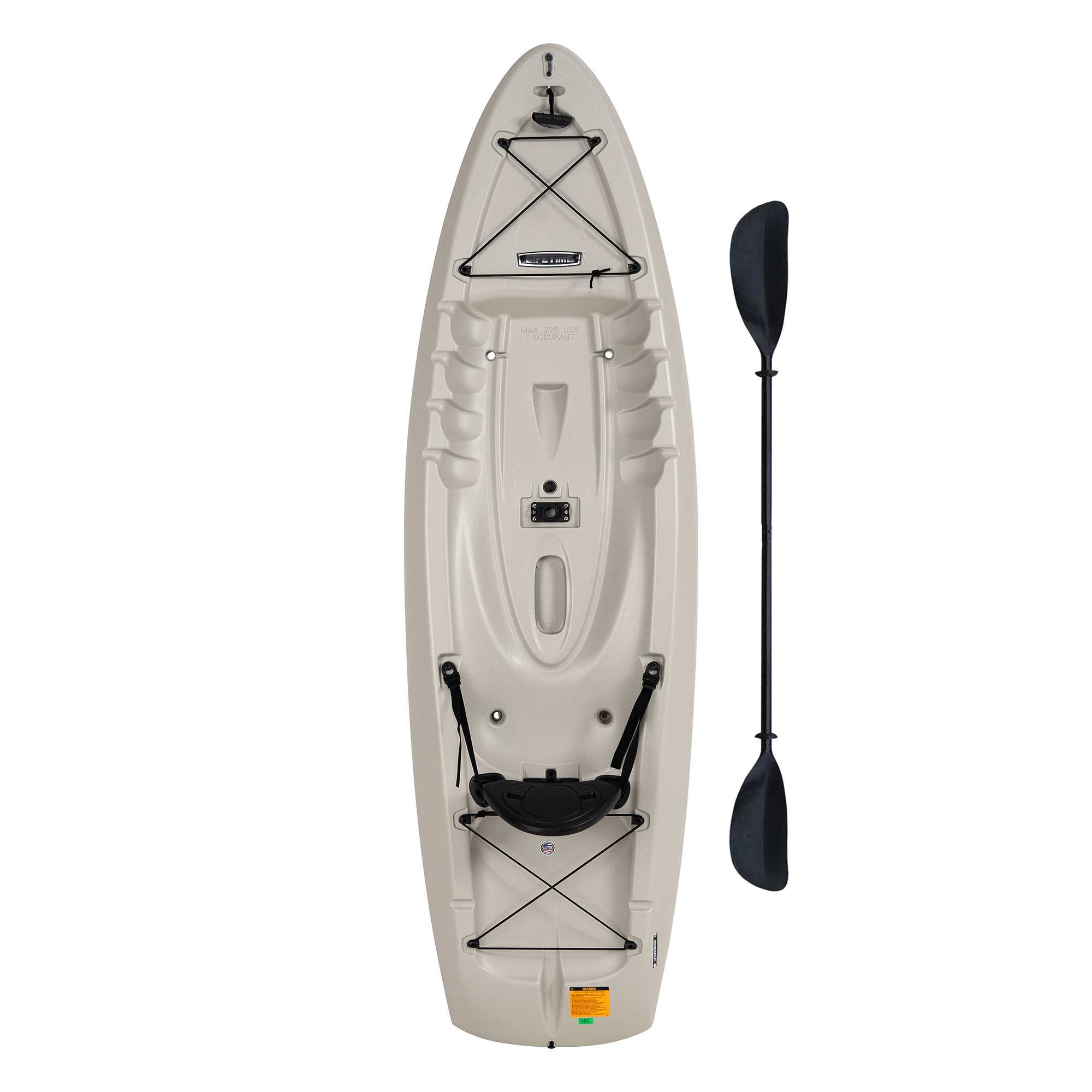 Lifetime Hydros Angler 8 ft SitonTop Fishing Kayak, Sandstone (90610