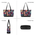 thumbnail image 6 of FORMRS Canvas Laptop Tote Bag for Women with 15.6" Computer Compartments Shoulder Handbag, Blue Vibrant Leaves Pattern, 6 of 7