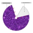 thumbnail image 2 of Rocae Purple Glitter for Christmas Tree Skirt with Pom Pom Trim for Holiday Party for Holiday Home Decor Indoor Outdoor-30", 2 of 7
