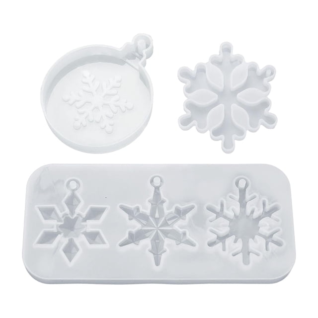 Herramienta de Silicona Soledad para Fundición de Resina DIY Colgante Decoración Copos de Nieve