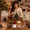 thumbnail image 2 of Secfreeship Christmas Punch Needle Kit with 3D Effect, DIY Stitching Craft Set for Beginners, Cozy Holiday Project for Home Decor and Display, 2 of 5