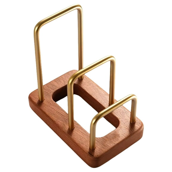 Countertop Cutting Board Storage Holder Wooden Pan Organizer for Small Kitchens