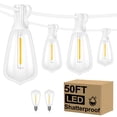 thumbnail image 1 of Guirnalda de luces para exteriores Brightever, 15 m, resistentes a la intemperie, 27 bombillas LED, 1 of 7