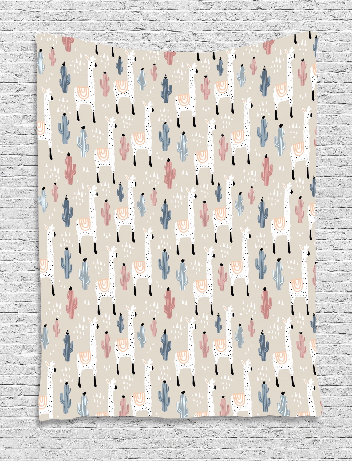 Llama Tapestry, Pattern with South American Animal Guanaco Cactus and Hand Drawn Childish Elements, Wall Hanging for Bedroom Living Room Dorm Decor, 40W X 60L Inches, Multicolor, by Ambesonne Llama Tapestry, Pattern with South American Animal Guanaco Cactus and Hand Drawn Childish Elements, Wall Hanging for Bedroom Living Room Dorm Decor, 40W X 60L Inches, Multicolor, by Ambesonne