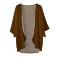 thumbnail image 3 of Women Solid Elegant Cardigans Puff Sleeve Chiffon Loose Beach Cover Up, 3 of 3