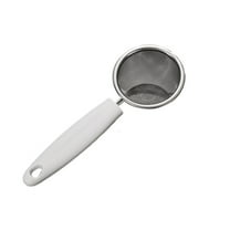 Hecteas Funnel - Kitchen Funnel - Kitchen Spoon Stainless Steel Fine Mesh Food Strainer Spoon for Grease Foam(1X Kitchen Gadget Leak Net - Silver)