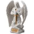 thumbnail image 3 of Veronese Design 9.1 Inch Saint Michael Prayer Archangel Monument Marble White Golden Finish Angel Statue, 3 of 4
