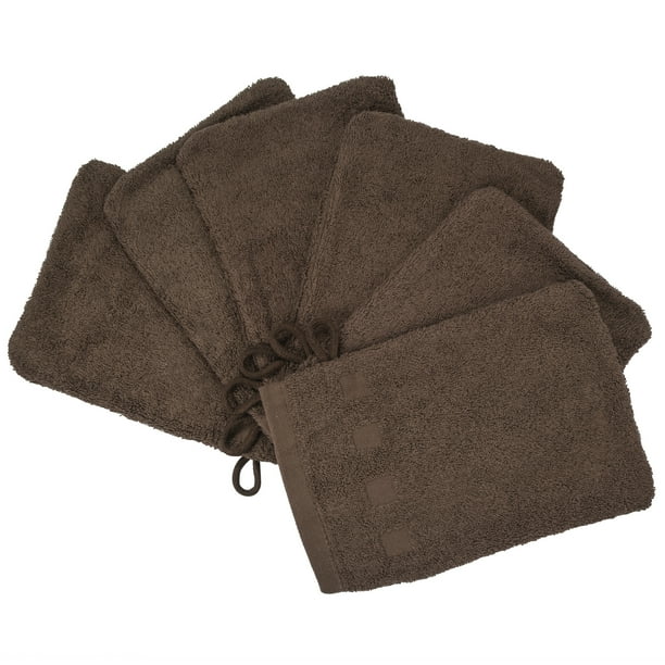 Bath Mitts Package of 6 (6" x 9") European Style Washcloth by MEK