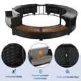 thumbnail image 7 of Patio Surround Spa Sofa, Segmart Patio Rattan Sofa Set with Storage Spaces, Mini Sofa and Comfortable Cushion for Patio,Backyard, Gray, 7 of 7