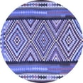 thumbnail image 1 of Ahgly Company Indoor Round Southwestern Blue Country Area Rugs, 7' Round, 1 of 4